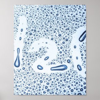 Póster H2O de gota de agua
