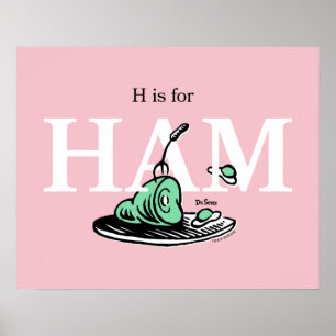Póster "H es para HAM"   Diseño de alfabeto