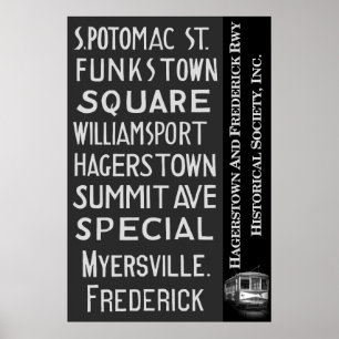 Póster H&F Railway Roll Sign Destination Poster
