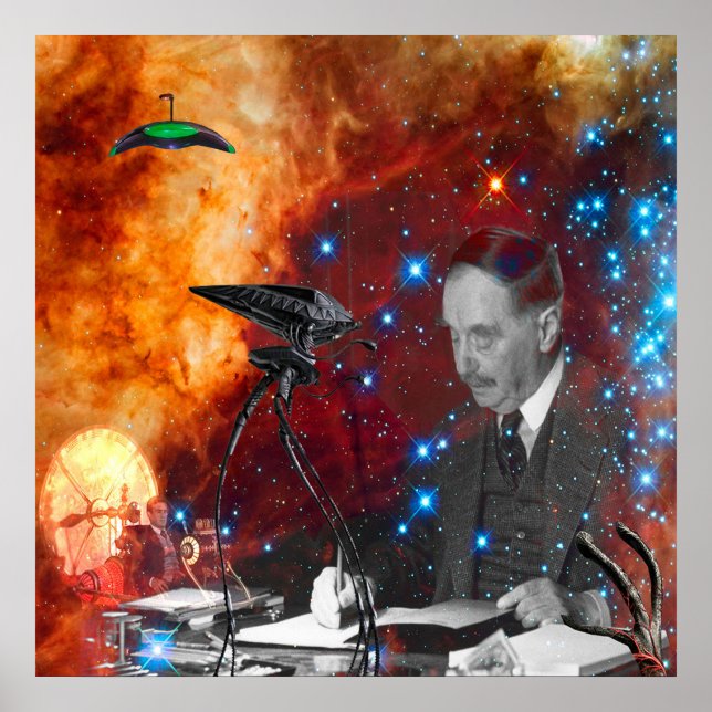 Póster H.G.Wells Ciencia Ficción (Frente)