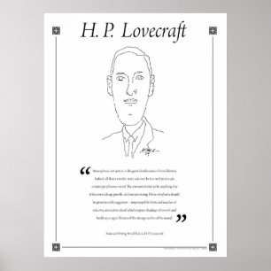 Póster H. P. Lovecraft Poster de Citas Escritas