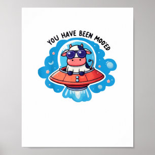 Póster Ha Sido Gracioso El Espacio Moo'ed Cow Moo-Ed