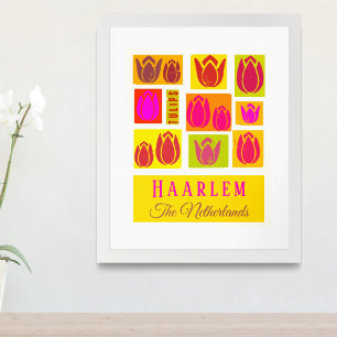 Póster Haarlem Tulips Poster Holandés