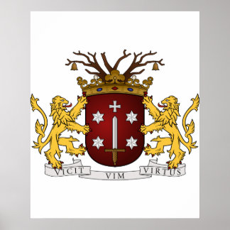 Póster Haarlem wapen, Países Bajos