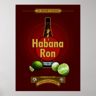 Póster Habana Ron