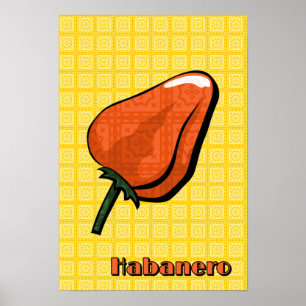 Póster Habanero Chili Pepper Poster