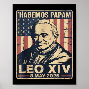 Póster Habemus Papam Papa Leo Robert Prevost Pope.