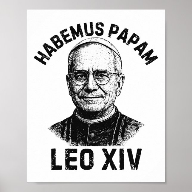 Póster Habemus Papam Papa Leo Xiv (Frente)