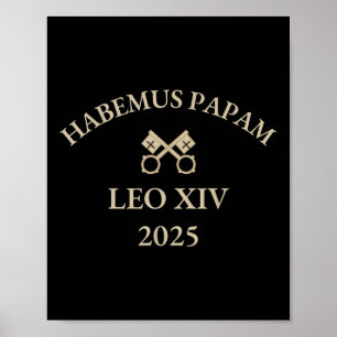 Póster Habemus Papam Papa Leo Xiv 2025 Católico