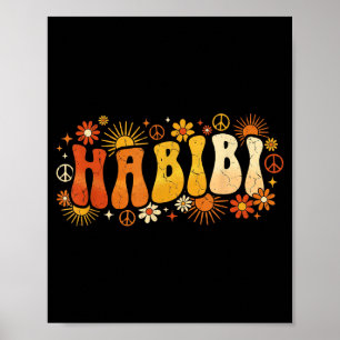 Póster Habibi Retro Años 70 Tygraphy Flor Vintage Hipe Ár