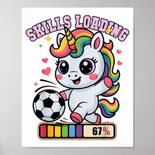 Póster Habilidades Kawaii Cargando 67 Juego de Puntuación