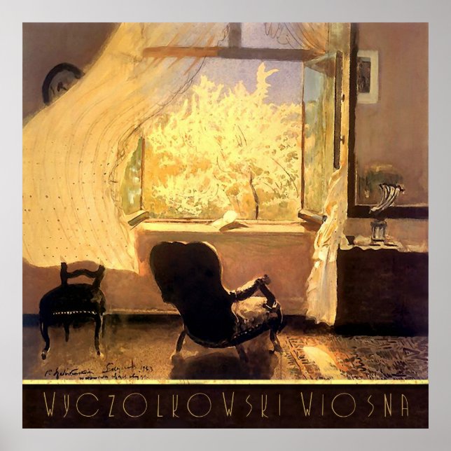 Póster Habitación con vistas a Wyczolkowski Wiosna (Frente)