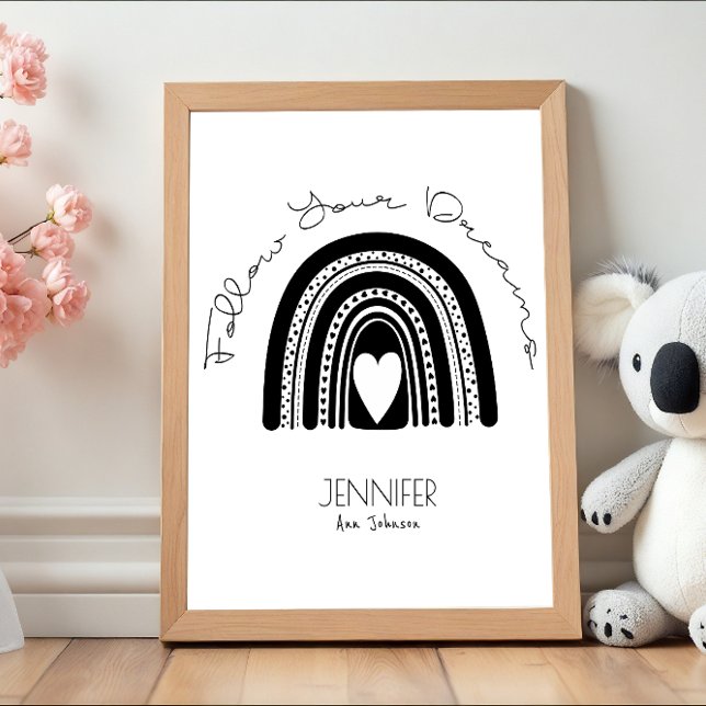 Póster Habitación de bebé arcoíris negro blanco simple mo (Subido por el creador)