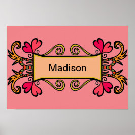 Póster Habitación de Chicas modernos y guiados