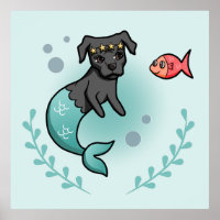Habitación de guardería linda MerDog Perro Sirena