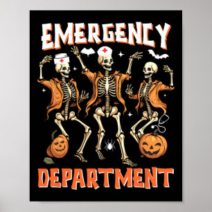 Póster Habitación de Halloween de enfermera Departamento