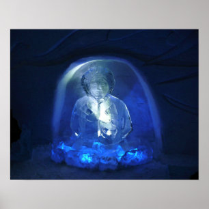 Póster Habitación esquimal en Hotel de Glace, Quebec, Can