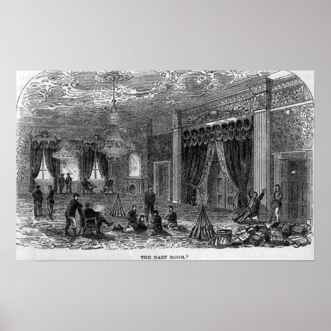 Póster Habitación Este de la Casa Blanca durante la guerr (Frente)