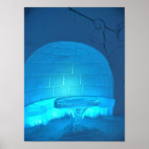 Póster Habitación Igloo en Hotel de Glace, Quebec, Canadá