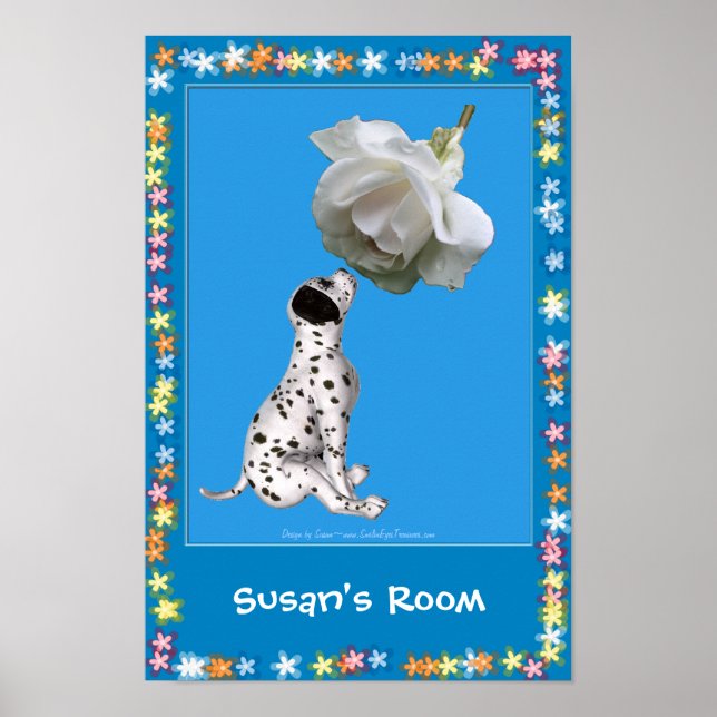 Póster Habitación infantil dálmata personalizada (Frente)
