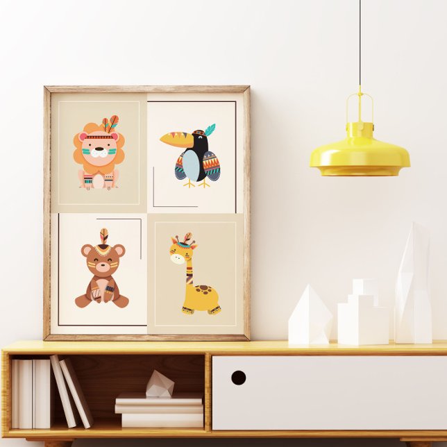 Póster Habitación infantil de animales del bosque boho ne (Subido por el creador)