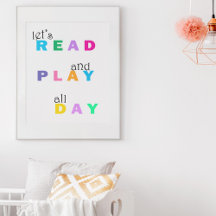 Habitación infantil Leamos y juguemos todo el día
