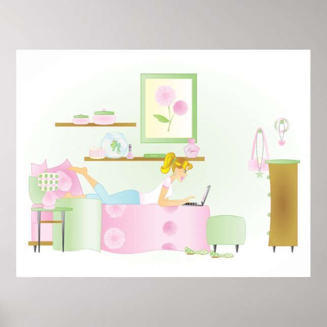 Póster Habitación para adolescentes Chicas (Frente)