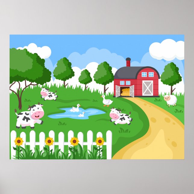 Póster habitación para niños linda Poster de la casa de c (Frente)