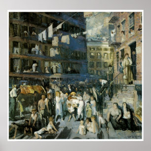 Póster Habitantes de Cliff, 1913 George Bellows