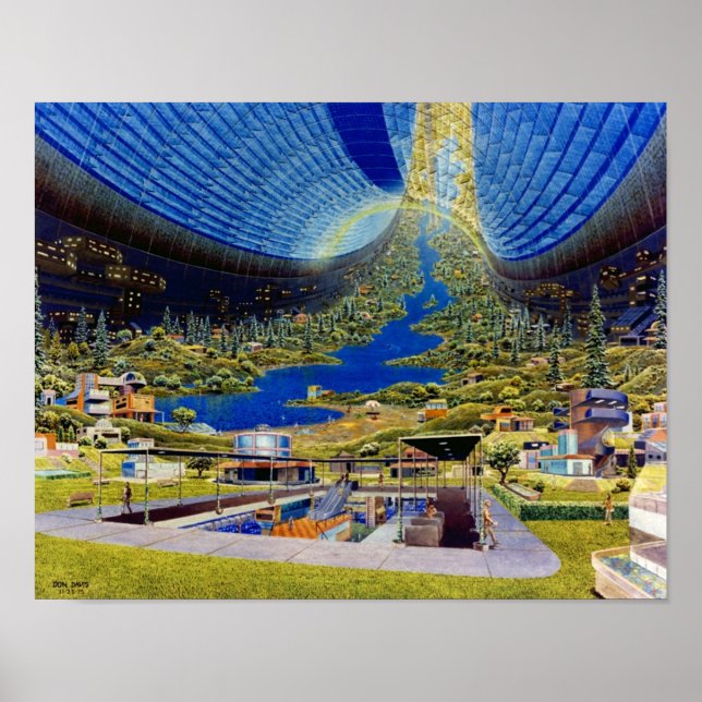 Póster Hábitats espaciales toroidales de Ringworld (Frente)