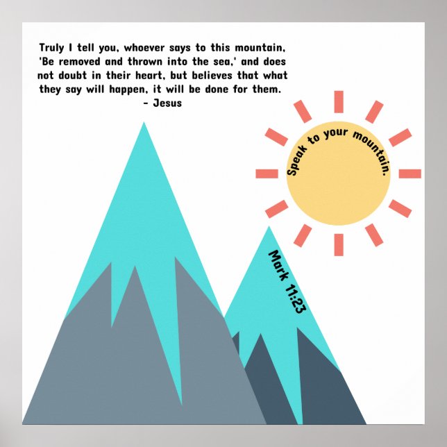 Póster Habla a tu Escritura de Montaña (Frente)