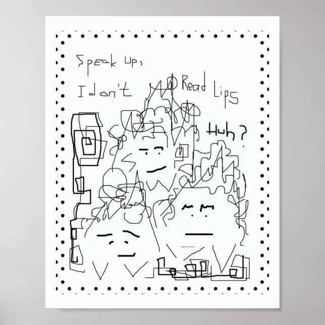 Póster Habla alto, no leo a Poster de labios (Frente)