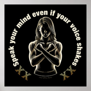 Póster ¡Habla tu mente aunque tu voz se tambalee!