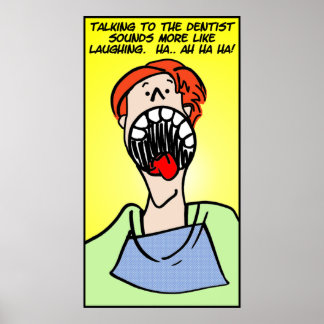 Póster Hablando con el dentista