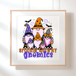 Póster Hablando con mis genomas: Amigos retro de Hallowee