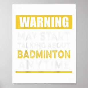 Póster Hablando de bádminton en cualquier momento diverti