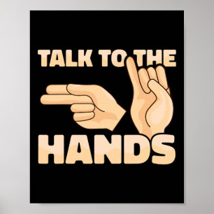 Póster Hablar Con El Lenguaje De Rótulo Americano Manos 2