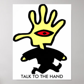 Póster HABLAR CON EL Poster DE MANO