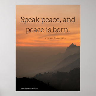 Póster Hablar de paz