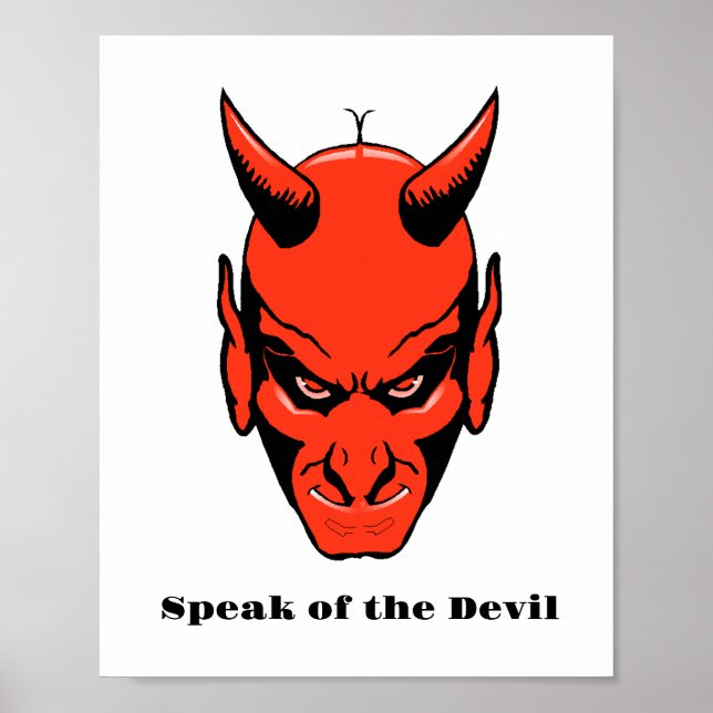 Póster Hablar del diablo - repentino show rojo Vieja Idio (Frente)