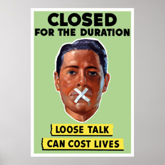 Póster Hablar en paz puede costar vidas