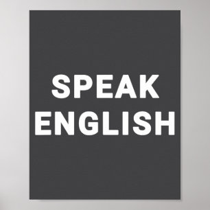 Póster Hablar inglés cita divertida