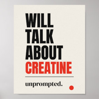 Póster Hablará sobre creatina sin que se le pregunte cart