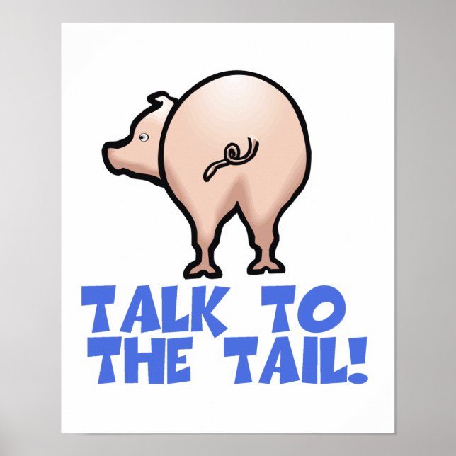 Póster Hable con el cerdo de cola (Frente)