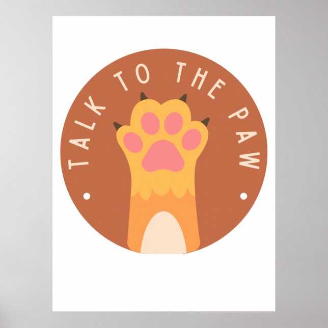 Póster Hable Con La Graciosa Actitud De Paw (Mano) (Frente)