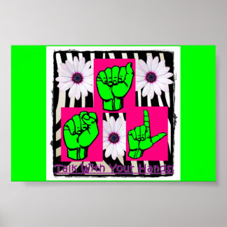 Póster Hable con su Poster de manos para Chicas