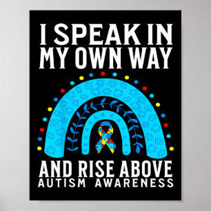 Póster Hablo A Mi Propia Manera Apoyando El Autismo Conci