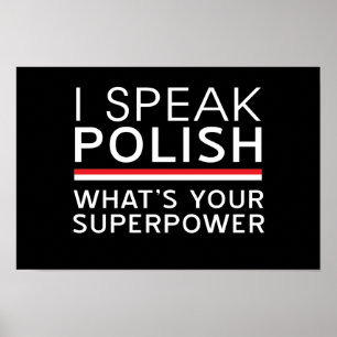 Póster Hablo polaco, ¿cuál es tu superpoder?