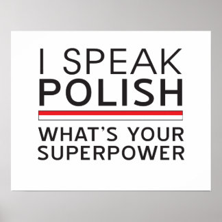 Póster Hablo polaco, ¿cuál es tu superpoder?