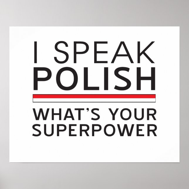 Póster Hablo polaco, ¿cuál es tu superpoder? (Frente)